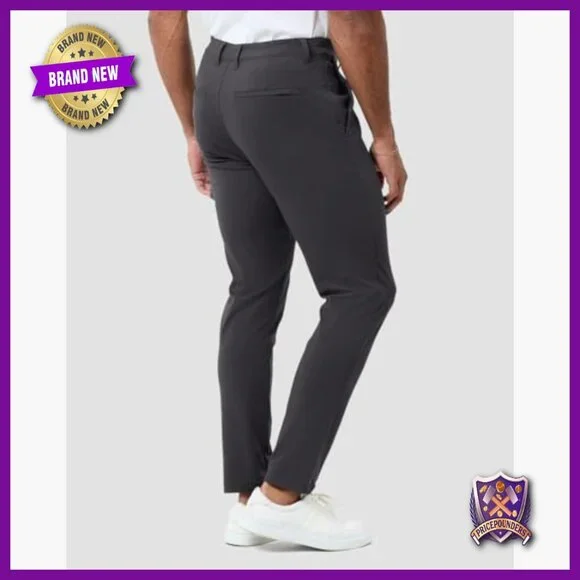 Slim Fit Stretch Chinos with Hidden Zipper Pockets, 30 Inseam